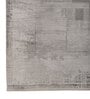 White And Grey Abstract Viscose 6.5X9 Feet Machine Made Carpet