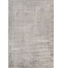 White And Grey Abstract Viscose 6.5X9 Feet Machine Made Carpet