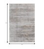 White And Beige Abstract Polyester 6.5X9 Feet Machine Made Carpet