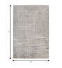 White And Grey Abstract Viscose 6.5X9 Feet Machine Made Carpet
