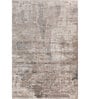 White And Grey Abstract Polyester 6.5X9 Feet Machine Made Carpet