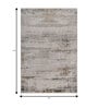 White And Grey Abstract Polyester 8X11 Feet Machine Made Carpet