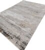 White And Grey Abstract Polyester 8X11 Feet Machine Made Carpet