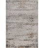 White And Grey Abstract Polyester 8X11 Feet Machine Made Carpet