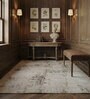 Soft Abstract Rug 9'6X13 ft| Glacier Gray & Ink Blue Carpet