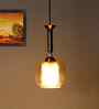 Soft Amber Glass Hanging Lamp
