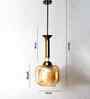Soft Amber Glass Hanging Lamp