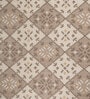 Soft Argyle Rug 5'6X7'6 ft| Beige & White Carpet Dhurrie