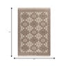 Soft Argyle Rug 5'6X7'6 ft| Beige & White Carpet Dhurrie