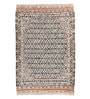 Soft Argyle Rug 5X8 ft| White & Ebony Carpet Dhurrie
