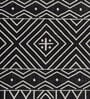 Soft Aztec Rug 5X8 ft| Ebony & White Carpet Dhurrie