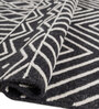 Soft Aztec Rug 5X8 ft| Ebony & White Carpet Dhurrie