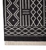 Soft Aztec Rug 5X8 ft| Ebony & White Carpet Dhurrie
