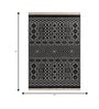 Soft Aztec Rug 5X8 ft| Ebony & White Carpet Dhurrie