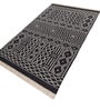 Soft Aztec Rug 5X8 ft| Ebony & White Carpet Dhurrie