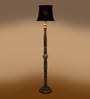 Soft Back Cotton Black Wooden Floor Lamp