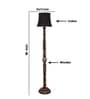 Soft Back Cotton Black Wooden Floor Lamp