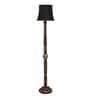 Soft Back Cotton Black Wooden Floor Lamp