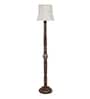 Soft Back Cotton Off White Wooden Floor Lamp