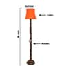 Soft Back Cotton Orange Wooden Floor Lamp