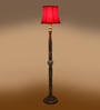 Soft Back Cotton Red Wooden Floor Lamp