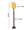 Soft Back Cotton Yellow Wooden Floor Lamp