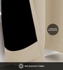 Soft Beige Blackout Polyester Polyester Curtains for Long Door Pack of 2