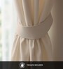 Soft Beige Blackout Polyester Polyester Curtains for Long Door Pack of 2