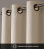 Soft Beige Blackout Polyester Polyester Curtains for Long Door Pack of 2
