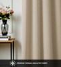 Soft Beige Blackout Polyester Polyester Curtains for Long Door Pack of 2