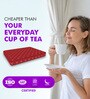 Soft Bounce Herb Fresh Technology | Back Care | Direct from Factory High Density (HD) Foam 4 Inches King Size Mattress in Maroon Colour
