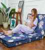 Soft Bounce Tri-Fold 4 Inch (75X30) In Blue Colour Single Folding Mattress