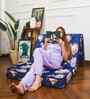 Soft Bounce Tri-Fold 4 Inch (75X30) In Blue Colour Single Folding Mattress