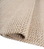 Soft Braided Rug 5X8 ft| Beige Carpet Dhurrie