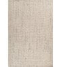 Soft Braided Rug 5X8 ft| White & Beige Carpet Dhurrie