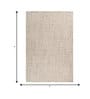 Soft Braided Rug 5X8 ft| White & Beige Carpet Dhurrie
