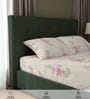 Soft Brown Floral 200 TC Cotton Single Bedsheet with 1 Pillow Cover