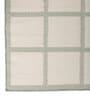 Soft Checkered Rug 4'6X6'6 ft| White & Treetop Carpet Dhurrie
