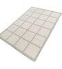 Soft Checkered Rug 4'6X6'6 ft| White & Treetop Carpet Dhurrie