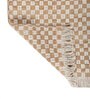 Soft Checkered Rug 5'6X8 ft| Natural & White Carpet Dhurrie
