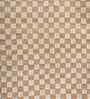 Soft Checkered Rug 5'6X8 ft| Natural & White Carpet Dhurrie