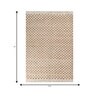 Soft Checkered Rug 5'6X8 ft| Natural & White Carpet Dhurrie