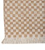 Soft Checkered Rug 5'6X8 ft| Natural & White Carpet Dhurrie
