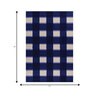 Soft Checkered Rug 5X8 ft| Dark Night Blue & White Carpet Dhurrie