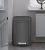 Black Soft-Close Bathroom Trash Can 6L Stainless Steel Pedal Bin with Lid & Liner