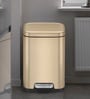 Gold Soft-Close Bathroom Trash Can 6L Stainless Steel Pedal Bin with Lid & Liner