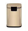 Gold Soft-Close Bathroom Trash Can 6L Stainless Steel Pedal Bin with Lid & Liner