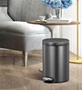 Grey Soft-Close Stainless Steel Trash Can 5 Litre