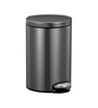 Grey Soft-Close Stainless Steel Trash Can for Home & Kitchen 8 Litre