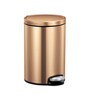 Brown Soft-Close Stainless Steel Trash Can for Home & Kitchen 8 Litre
